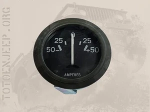 MANO INSTRUMENT AMPEREMETRE 50AMP . JEEP WILLYS GPW OD US WW2 - Imagen 1 de 4