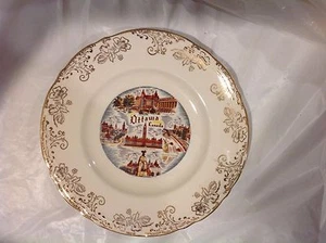 Ottawa Canada souvenir plate - vintage tourist item - 9 1/4" - W A Adams & Sons - Picture 1 of 3