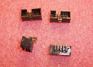 QTY (30) 10 POSITION R/A LOW PROFILE SHROUDED MALE HEADERS 2.54mm 103311-1 AMP - Picture 1 of 3