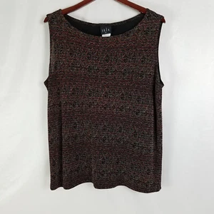 JKLA Shirt Damen 1X Mehrfarbig Oberteil Ärmellos Rundhals Bluse USA - Bild 1 von 9