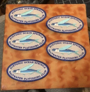 Historic Ocean Springs Saltwater Flyfishing Club Patch 4 Inch X 2 Inch (5 Total) - Picture 1 of 3
