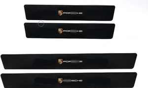 Carbon Fiber Door Sill Cover Scuff Pad Set For Porsche 911 Cayenne Macan Taycan - Foto 1 di 3