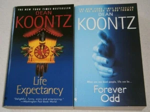  NEW / OLDER STOCK ~ Lot of 2 DEAN KOONTZ PBs / FOREVER ODD & LIFE EXPECTANCY - Picture 1 of 8