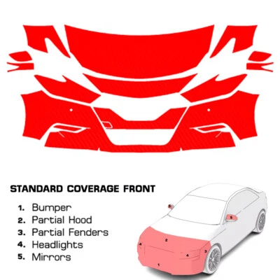 Kit de sujetador transparente de película de protección de pintura precortada PPF para Nissan Máxima 2015-2018 Foto 1 de 4