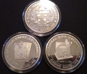 Pick 1: 1991 Colorado Lucky Buck Casino Round 1 oz 999 Fine Silver proof coin - Picture 1 of 7