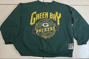 VTG 90s Green Bay Packers Members Club Crewneck Sweatshirt Sz XL NUTMEG Made USA - Picture 1 of 5