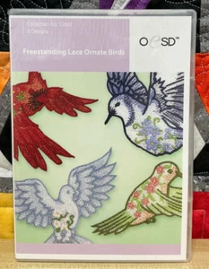 CD de diseño de bordado de máquina de pájaros ornamentados de encaje independiente OESD nuevo!! - Imagen 1 de 3