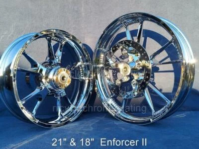 Harley Chrome Enforcer II 前 21 后 18 轮 09-23 Ultra Glide Road King — 第 1/4 张图片