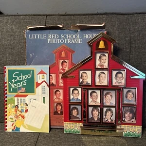 Vintage JSNY Little Red School House Plastic Photo Frame w/ box & Photo Book - Picture 1 of 20