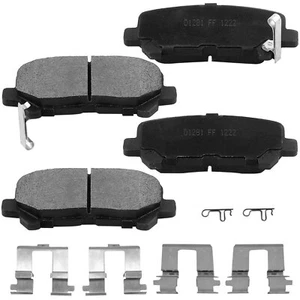 Pastillas de freno traseras de cerámica D1281 con hardware para Odyssey Pilot Acura ZDX MDX H11 PA - Imagen 1 de 4