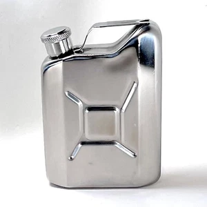 3.5 fl oz Hip Flask jerry can stainless steel spirits whisky festival gift - Picture 1 of 5