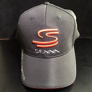 Ayrton Senna Driven To Perfection Black Adjustable Hat Cap Formula 1
