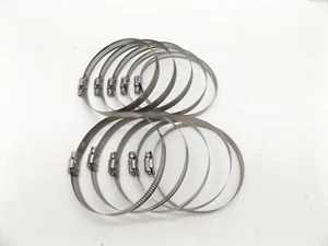 Lot of 10  Marine Grade SS Hose Clamps SAE#64  2-1/2 In - 4-1/2 In  64mm-114.3mm - Picture 1 of 4