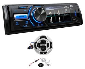 JVC KD-X560BT Digital Media Marine Bluetooth Receiver W/ USB/AUX+Wired Remote - Picture 1 of 11