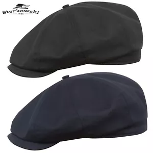 Berretto Sterkowski SHELBY cotone cerato a punta resistente alle intemperie newsboy vintage - Foto 1 di 12