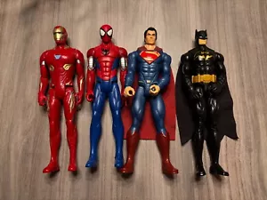 Lot of 5 Marvel/DC 12" Action Figures, Superman Spiderman, Batman Darth Vader 6" - Picture 1 of 11