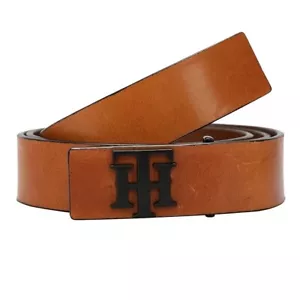 Tommy Hilfiger Herren Echtleder Gürtel Formelle Und Freizeit Gürtel,Hellbraun - Bild 1 von 3