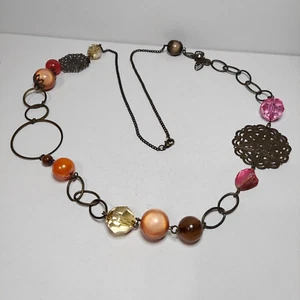 Necklace Various beads and links 36" - Picture 1 of 6