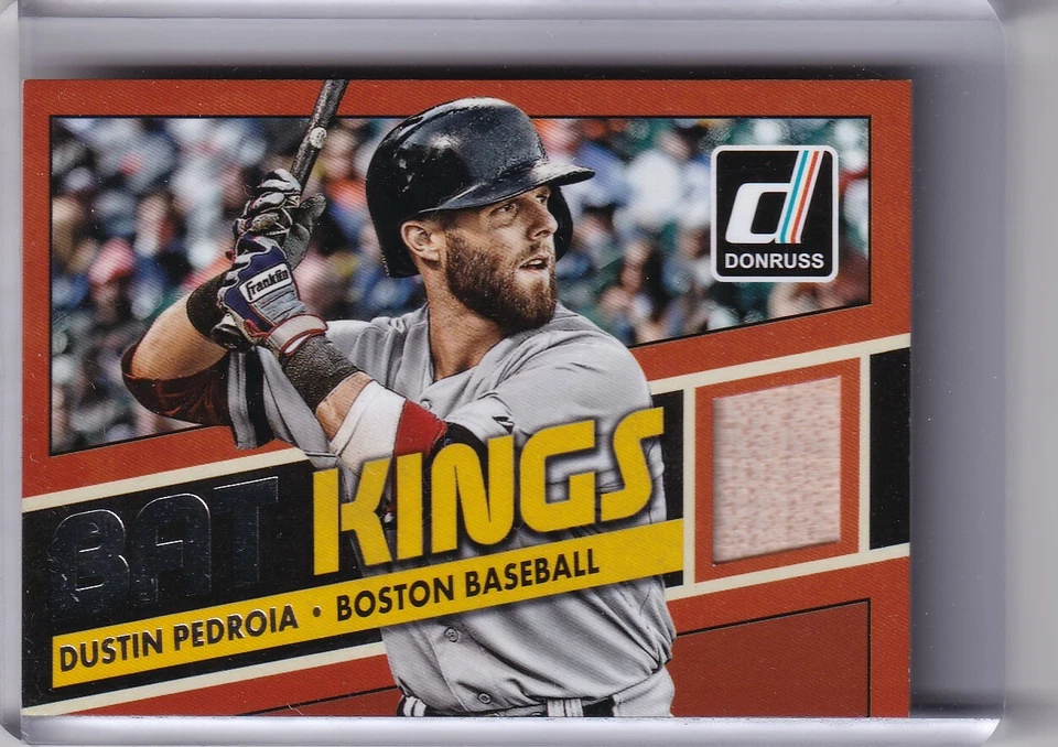 2015 PANINI DONRUSS #9 DUSTIN PEDROIA BAT BOSTON RED SOX 9100 - Image 1 of 1