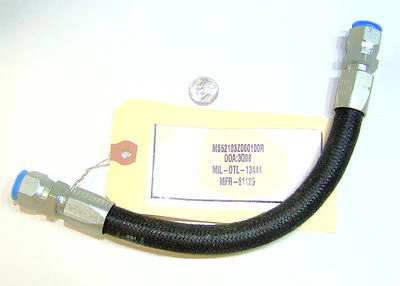  M9 EARTHMOVER GATES MS52103Z06010N NOS AIR BRAKE HOSE ASSY 5/16" 6FJX SWIVEL 10 - Imagem 1 de 4