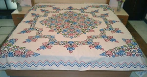 Colcha Kingsize DE DISEÑO Crewel Bordada a Mano Cachemira ~10 Diseños - Imagen 1 de 1