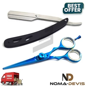 Hairdressing Shaving Barber Tools Professional Barber Salon Hair Scissors - Picture 1 of 8