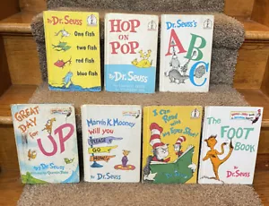 Lot of 7 Dr. Seuss Beginner Books, Hardcover, Vintage 1960 - 1970s, ABC, Fish, + - Picture 1 of 10