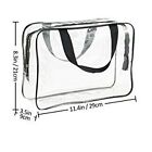 SML Clear Toiletry Cosmetic Transparent Set PVC Bags Travel Makeup Bag Pouch UK