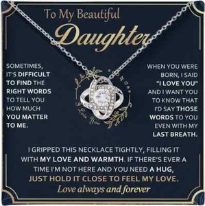 To My Daughter Necklace from Dad Mom - Daughter Gifts from Mother Father - Picture 1 of 9