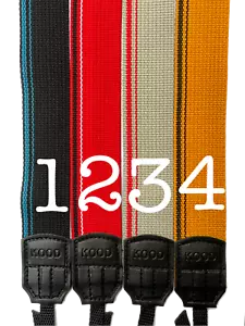 Cinghia per fotocamera stile retrò Kood Webbing disponibile in quattro stili - Foto 1 di 9
