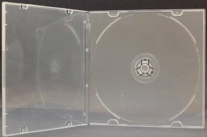 100 CUSTODIA CD 5,2 MM SLIM TRASPARENTE SINGOLA POLI CON CUSTODIA CON 4 LINGUETTE SUL COPERCHIO, HM5 - Foto 1 di 1