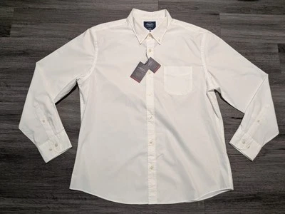 Camicia uomo Charles Tyrwhitt bianca non ferro elasticizzata popeline slim fit nuova con etichetta taglia XL - Immagine 1 di 4