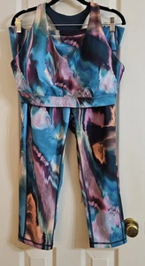 Reggiseno sportivo Tek Gear Ultrastretch Set Racer Back e Capris entrambi taglia 1X - Foto 1 di 9