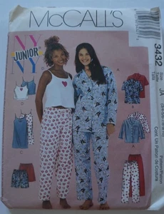 McCalls 3432 Ropa de Dormir Ropa de Salón Pijama Costura Patrón Talla Junior 3/4-9/10 - Imagen 1 de 2