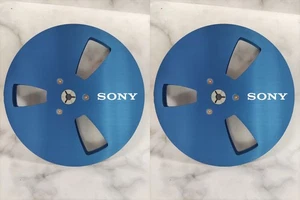 One Pair standard metal aluminum 7 '' Blue Tape reel for Sony tape recorder - Picture 1 of 5