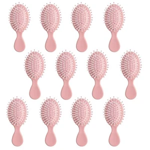 Mini Wet Hair Brush 12 Pieces, for Travel, pink - Picture 1 of 7