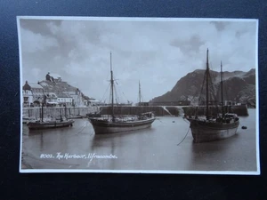 ILFRACOMBE Harbour shows sailing ship MARY ELIEZER & Ketch TRALY c1940s RPPC - Picture 1 of 2