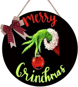 Weihnachten Holz Türhänger Urlaub Hängeschild Deko Mehrfarbig  - Bild 1 von 7