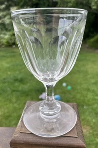 Victorian Cut Glass Rummer Tavern Wine Drinking Lens Cut goblet 6" - Picture 1 of 10
