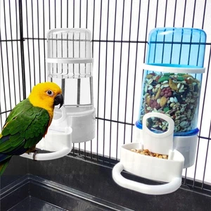 UK Bird's Food Feeder Water Drinker Clipper Fountain Cage Budgie Finch Cockatiel - Picture 1 of 14