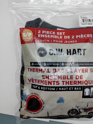 Conjunto de camadas de base térmica CW Hart superior e inferior juvenil pequeno desempenho absorvente - Imagem 1 de 4