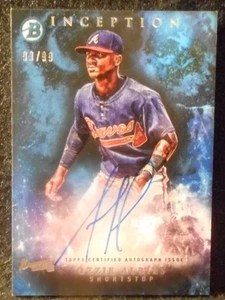 Ozzie Albies Bowman Inception Prospect 2016 automático... 99/99... Atlanta Braves - Imagen 1 de 2