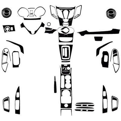 Kit de 70 piezas negro brillante para piano cubierta interior completa para tablero para Ford Fiesta 11-19 Foto 1 de 4