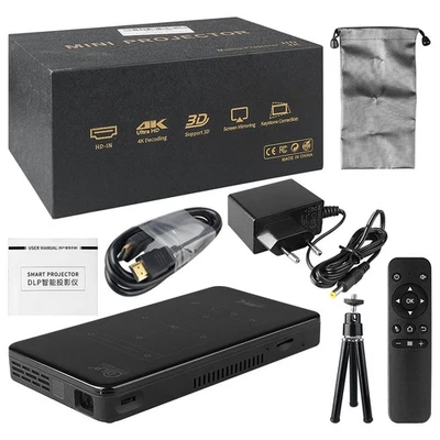 Mini Smart Projektor Android DLP WiFi Bluetooth 1080P 4K Heimkino HDMI 8GB/32G - Bild 1 von 4