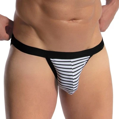 Olaf Benz RED2475 Rio Tanga Brief Hombre Ropa Interior Bajo Perfil Bolsa Rayas Sedoso Foto 1 de 2