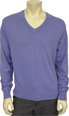 Brooks Brothers Men’s V-Neck Sweater Cotton Purple Made in USA Size S - Image 1 of 4