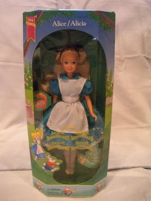 迪士尼独家爱丽丝梦游仙境娃娃美泰 - 复古 1994 - 全新带盒 — 第 1/4 张图片