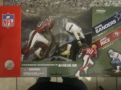 Juego de 6 figuras de acción McFarlane NFL Deion Sanders VS Jerry Rice Foto 1 de 4