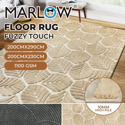 Marlow Floor Rug Extra Large Soft Embossed Carpet Non Slip Plush Shaggy Rugs - image 1 of 4
