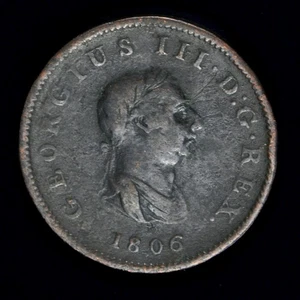GB GEORGE III COPPER HALFPENNY - 1806 ++ NICE GRADE!! ++ [159-15] - Picture 1 of 2